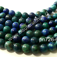 Azurita 4 mm, tira de 95 piedras aprox