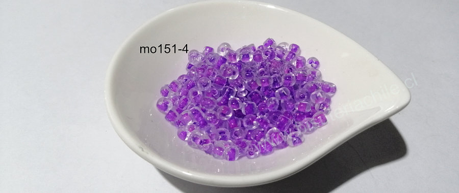 Mostacillon color lila cristal, bolsa de 50 grs. (6/0)