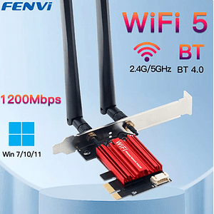 TARJETA RED WIFI 5 AC1200 + BLUETOOTH 4.2 INTERNA PCIE X1