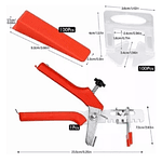 Kit Nivelador Cerámicos 100 Cuñas + 100 Clips 1.5mm +alicate