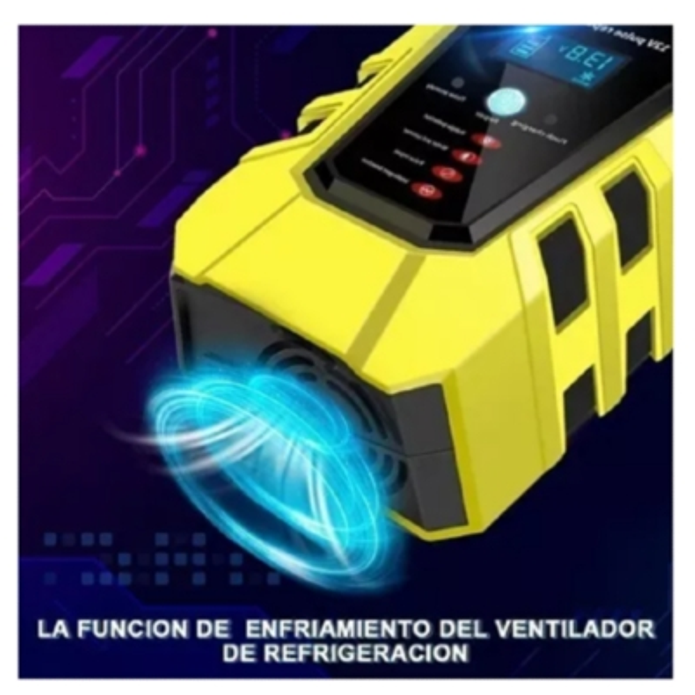 Cargador Batería Automóvil Moto Inteligente 12v Carga Rápida