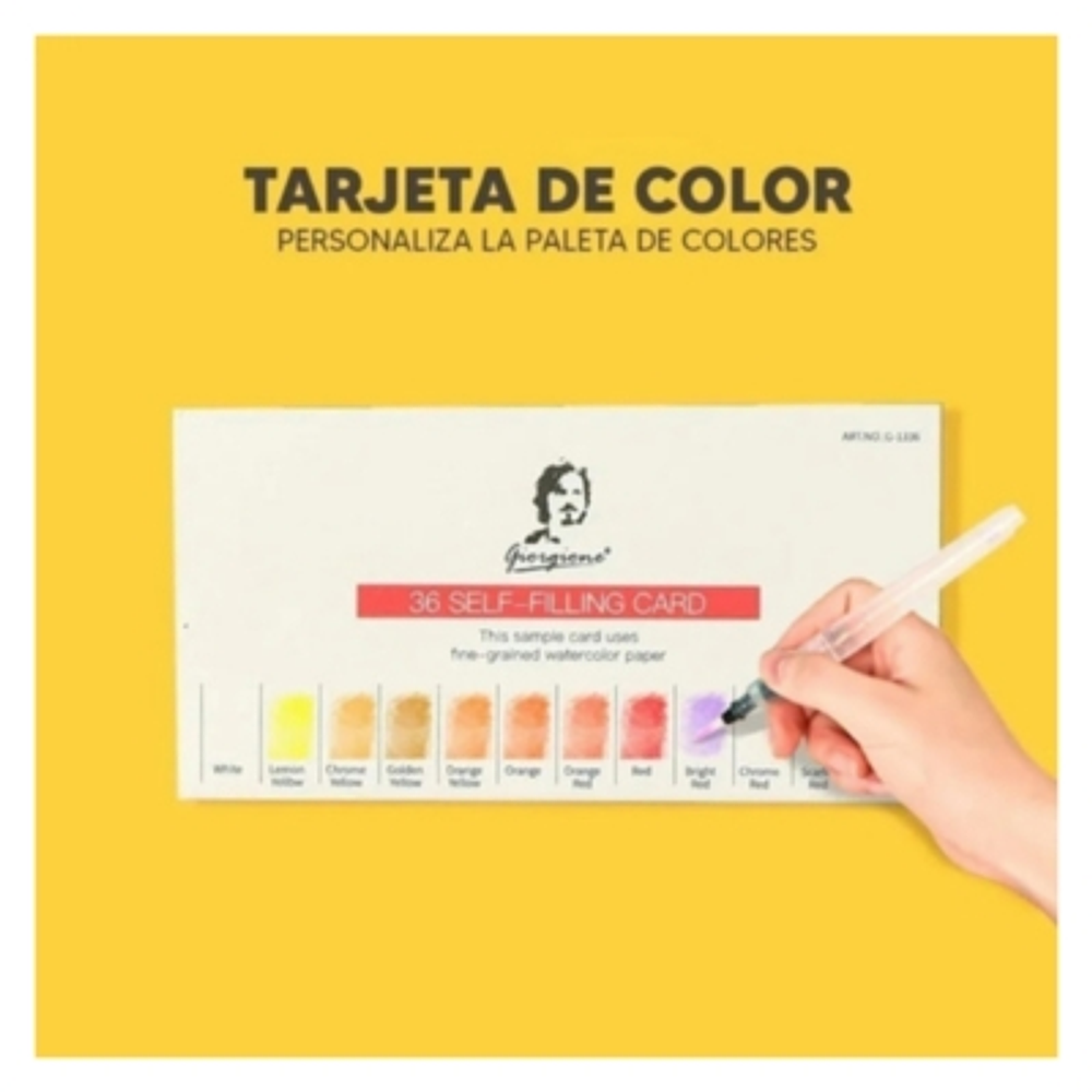 Kit De Acuarela En Pastilla Profesional 36 Colores