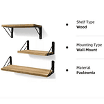 Repisas Flotantes De Madera Multipropósito Kit