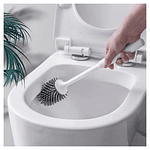 Escobilla De Limpieza De Baño De Silicona Con Soporte