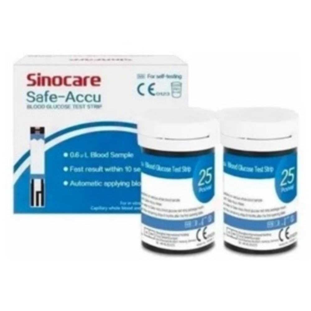 50 Tiras Reactivas Y 50 Lancetas Sinocare Safe Accu