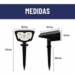 Foco Estaca Led Solar Jardin Impermeable Luz Calida