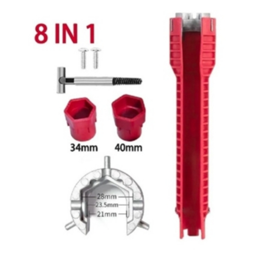 Llave Multifuncional De Reparación De Lavabos Y Baños 8 En 1