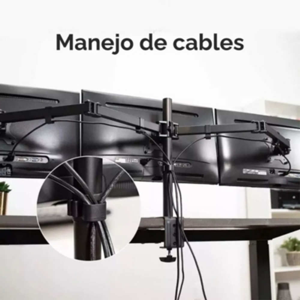 Soporte 3 Monitores Gamer Articulado - 13 A 32 Universal