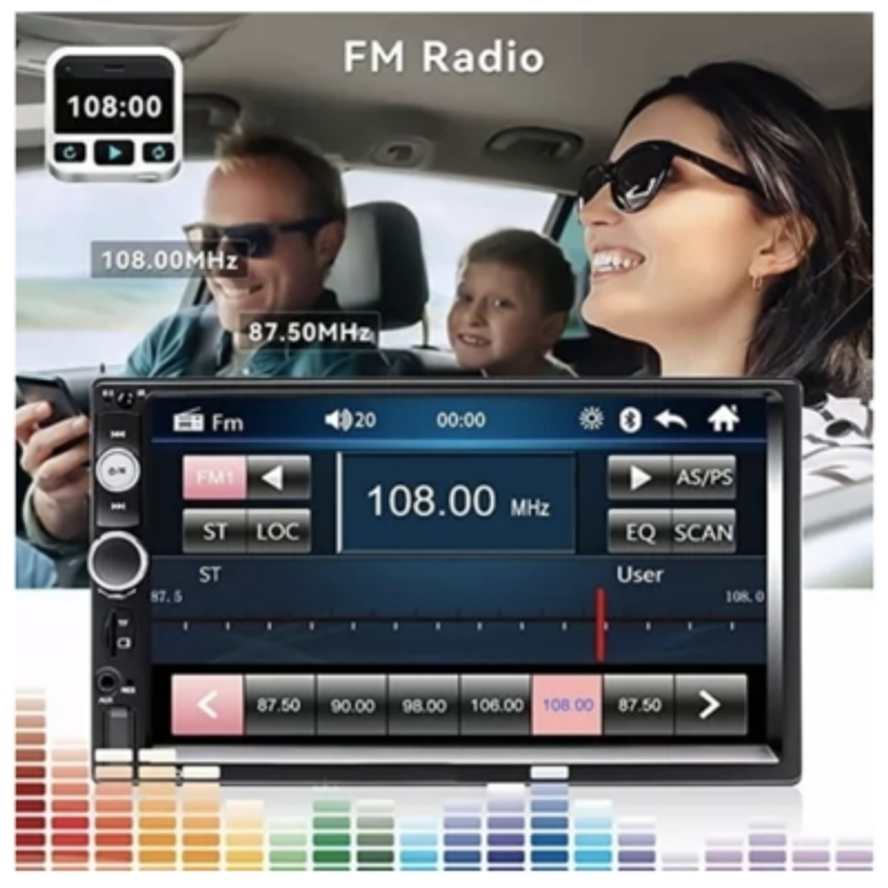 Radio Auto 2 Din Mirror Link+camara Retroceso+comando