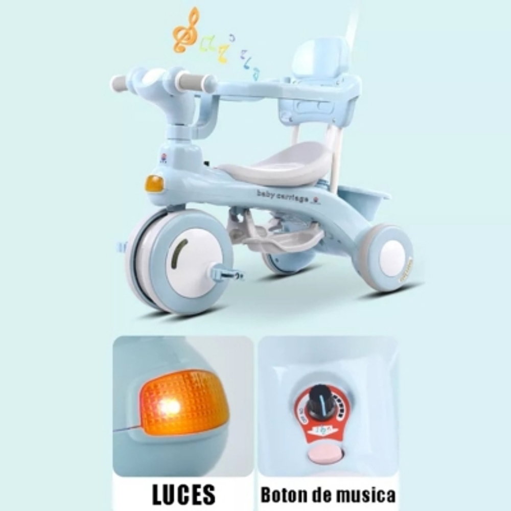 Triciclo Bicicleta Infantil Con Música Y Luces