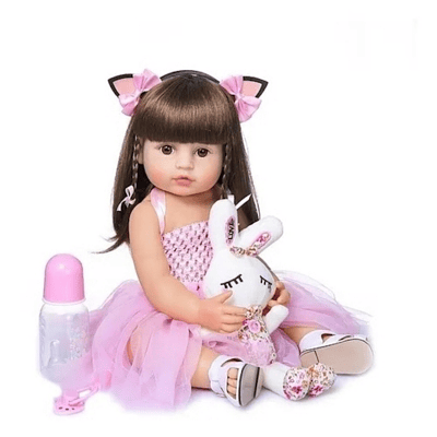 Muñeca Reborn Bebé Realista De Silicona Lavable 55cm