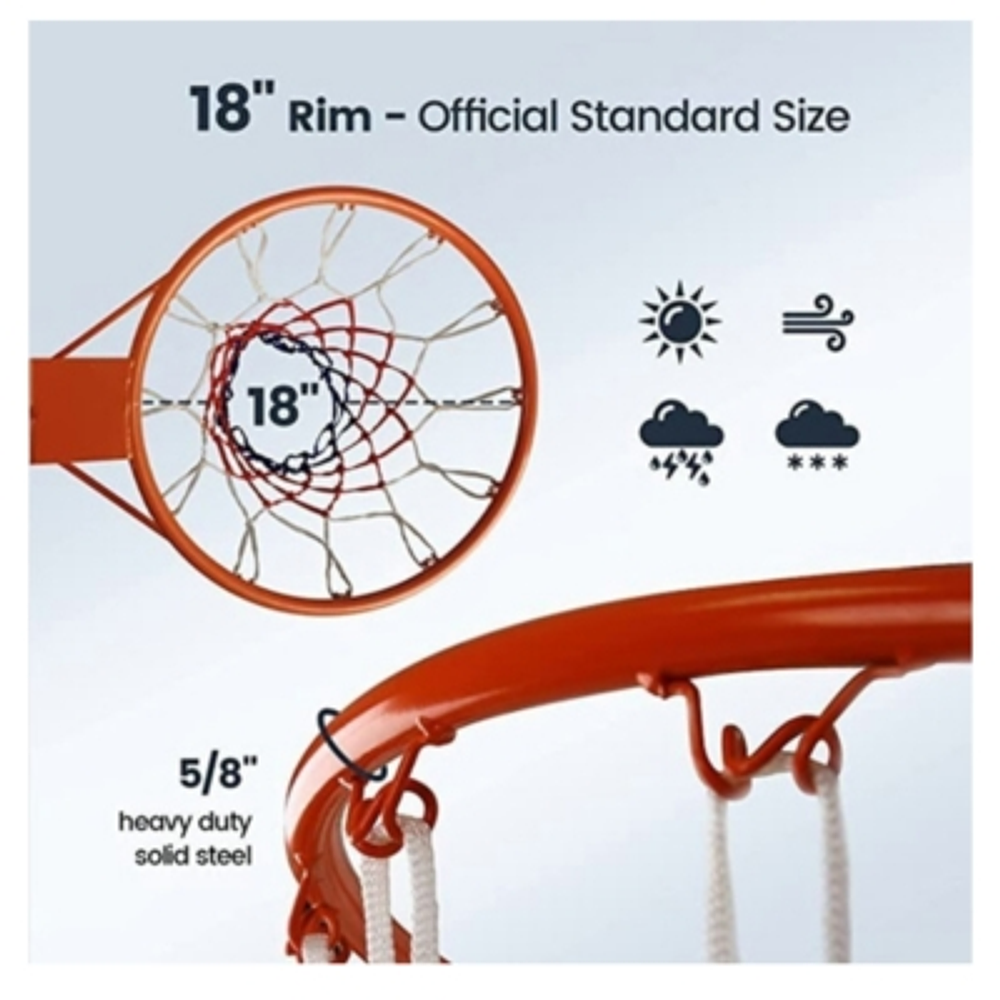 Aro Basquetbol Profesional 45 Cm Aros Basketball Aro Basket Malla Para Aro De Basketball Adkar