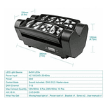 Cabeza Movil Led Spider Beam Rgbw Dmx 8x3w Luz Disco