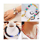 Juego De Cuentas 24 Colores Y Letras 6500 Kit Hacer Pulseras