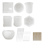 Set De 28 Pcs Molde De Silicona Surtidos Para Resina Epoxica