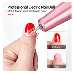 Torno De Uñas Inalámbrico Pantalla Lcd 30000 Rpm Manicura