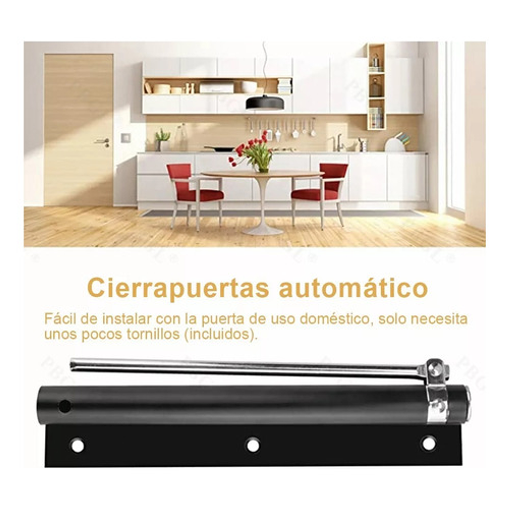 Cierrapuertas Automático Con Resorte De Acero Inoxidable