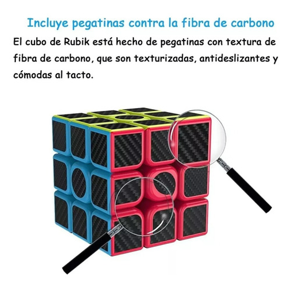 Pack 4 Cubos Tipo Fibra De Carbono 2x2, 3x3, 4x4, 5x5