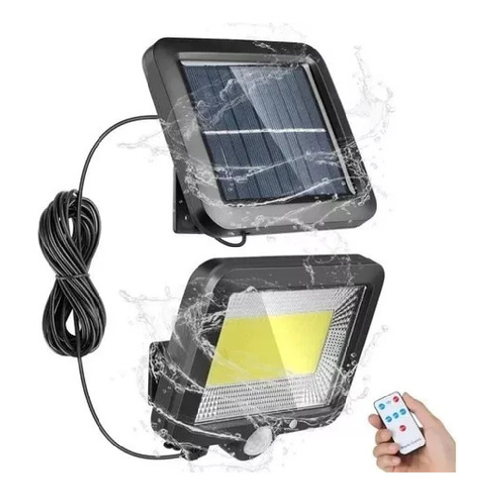 Lámpara Solar Recargable Exterior Jardín Pared Luz 100 Cob