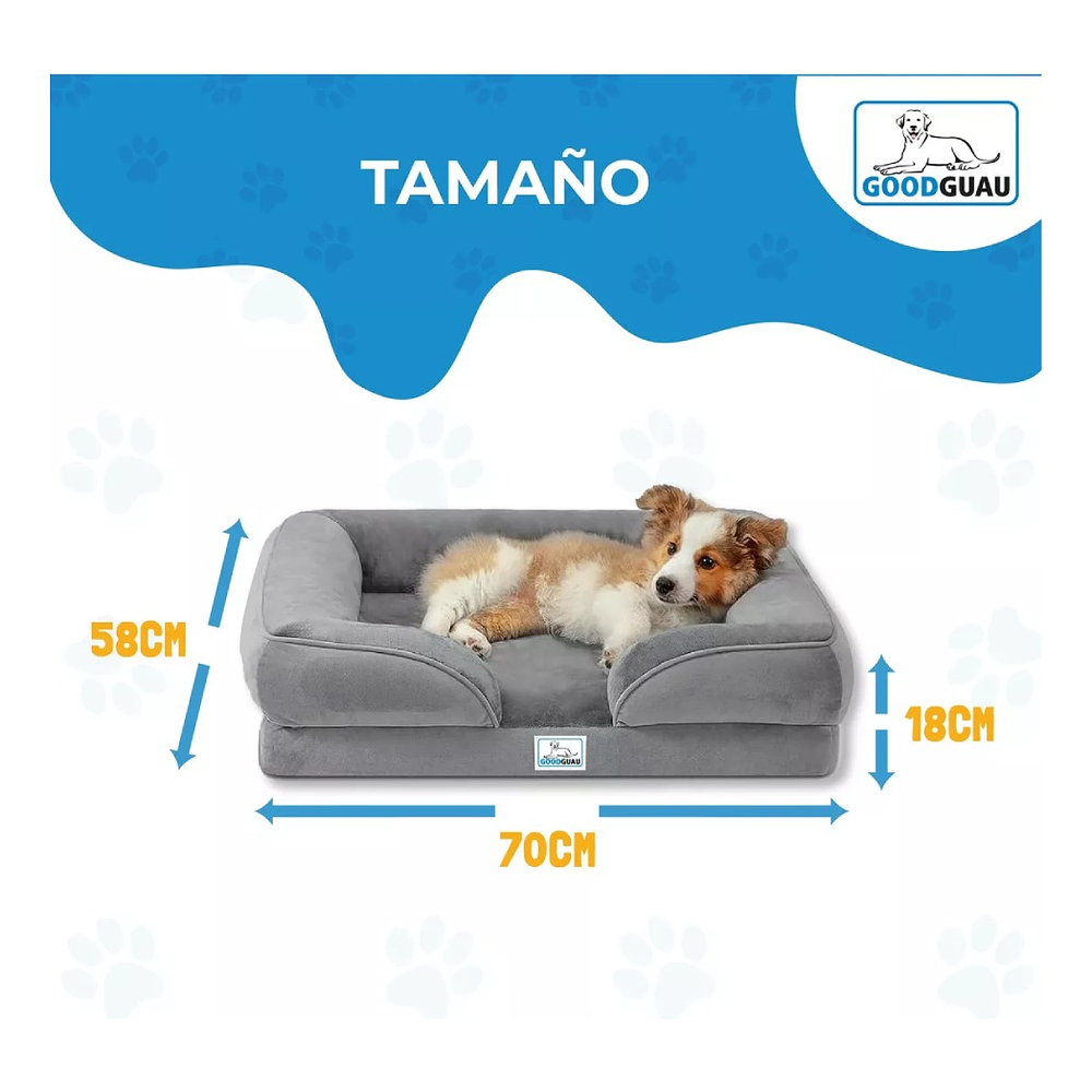 Cama Ortopédica Perros Mascotas, 70 Cm, M