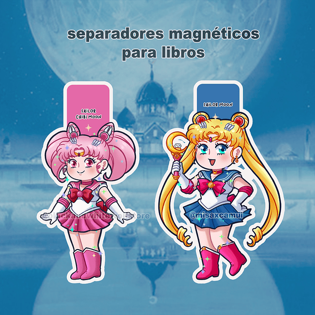 Sailor Moon Edición Especial - Marcapáginas Magnéticos Sailor Moon y Chibi Moon 