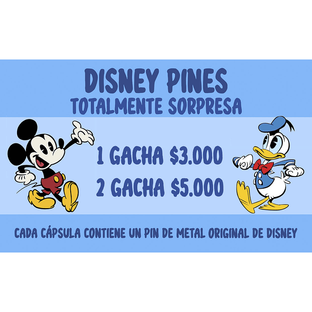 Gachapon Pin sorpresa Disney 