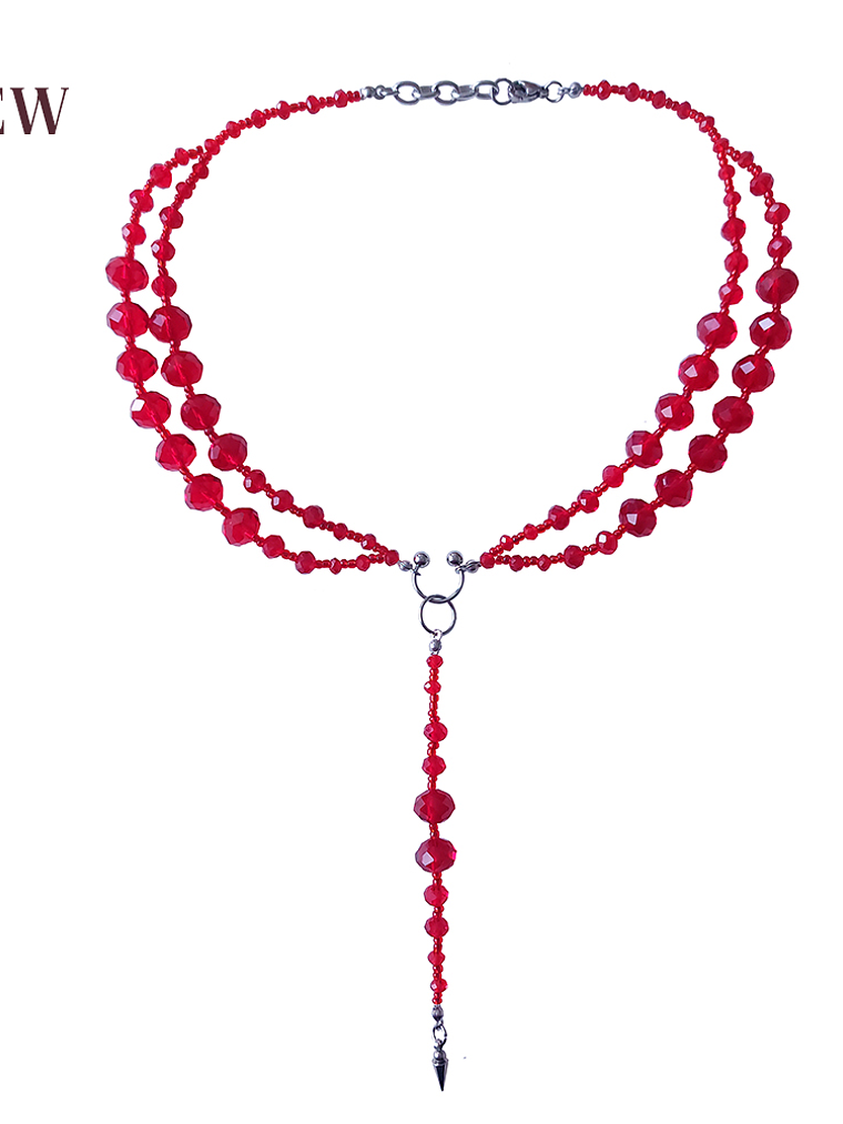 Collar daga escarlata - cristales rojos 1