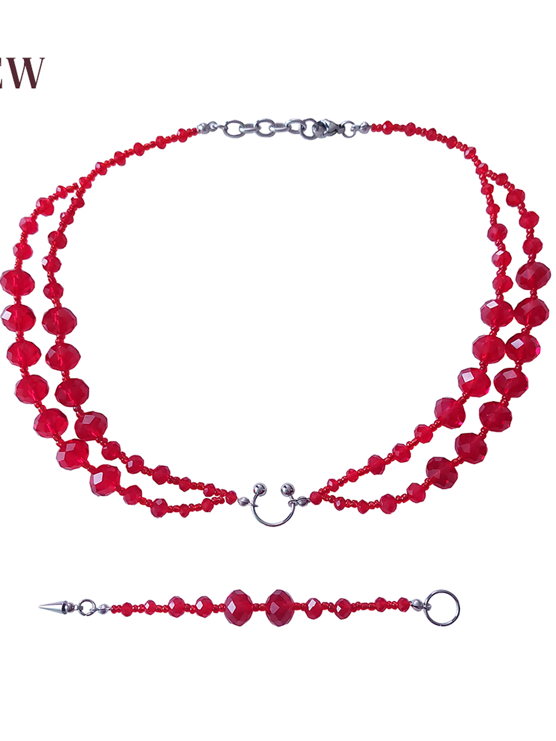 Collar daga escarlata - cristales rojos 2