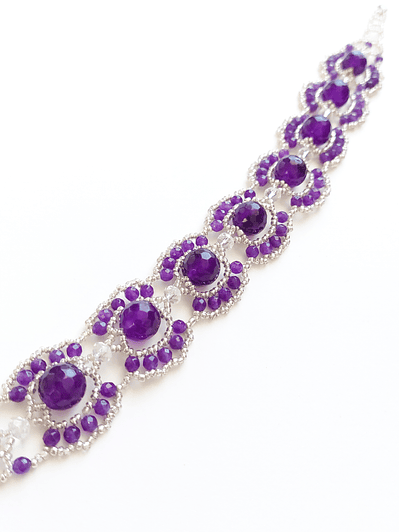 Choker ágatas violeta