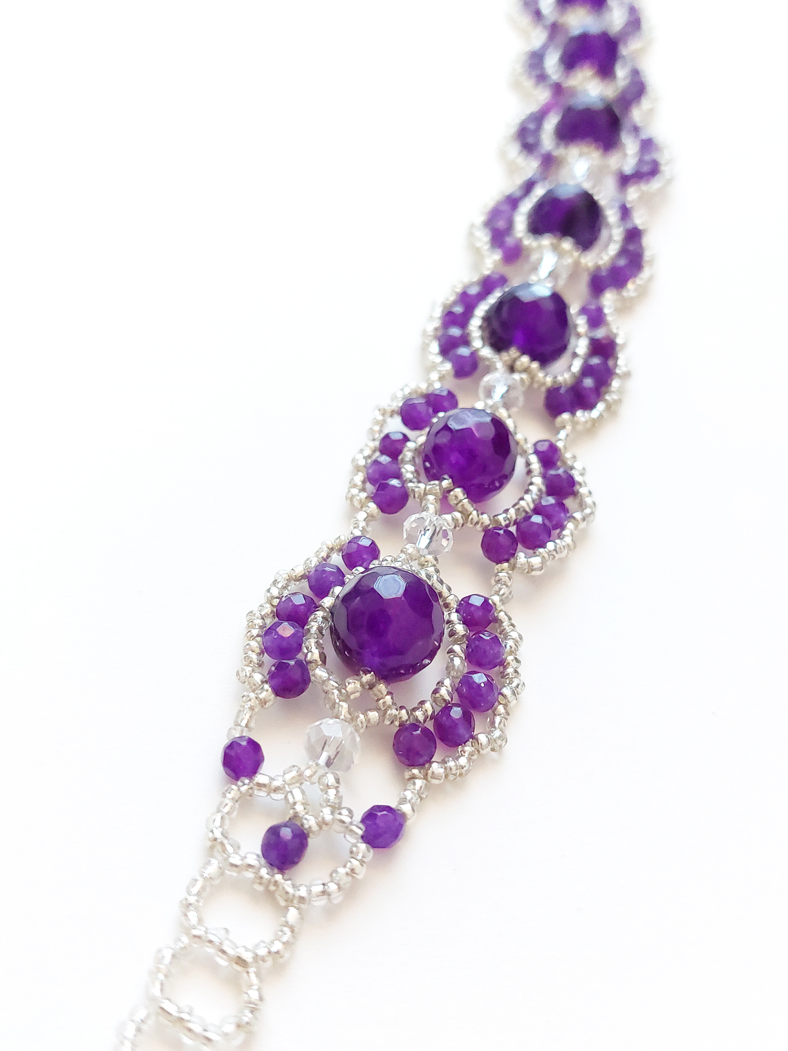 Choker ágatas violeta 3