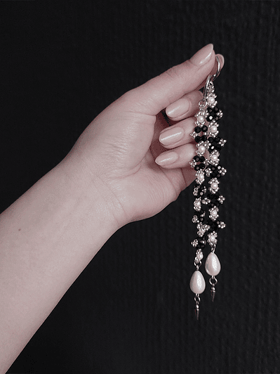 Aros lágrima mística - negros