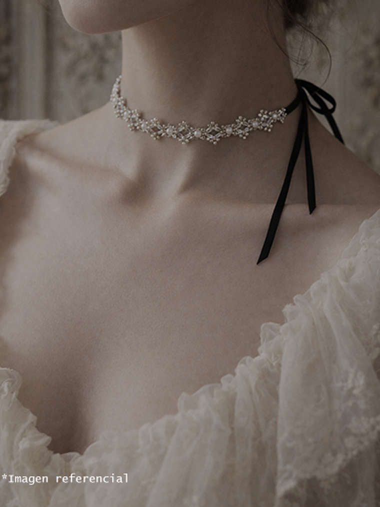 Choker Rococo- con cinta 2