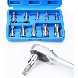 10pcs M4 - M18 Conjunto de soquete com fenda Torx