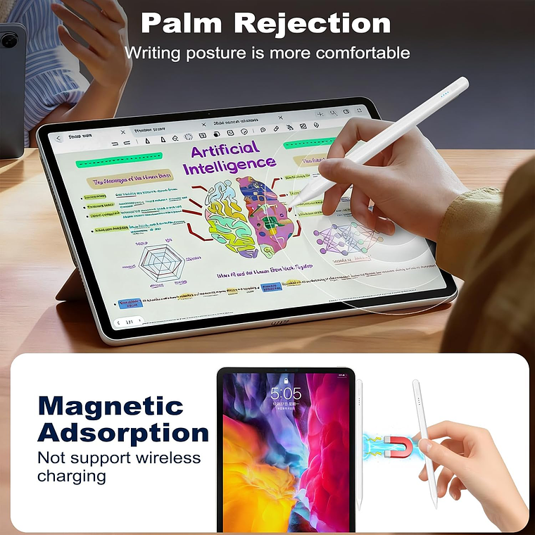 Caneta universal com interface Type-C, Ideal para Tomar Notas, Apple e Android. 4