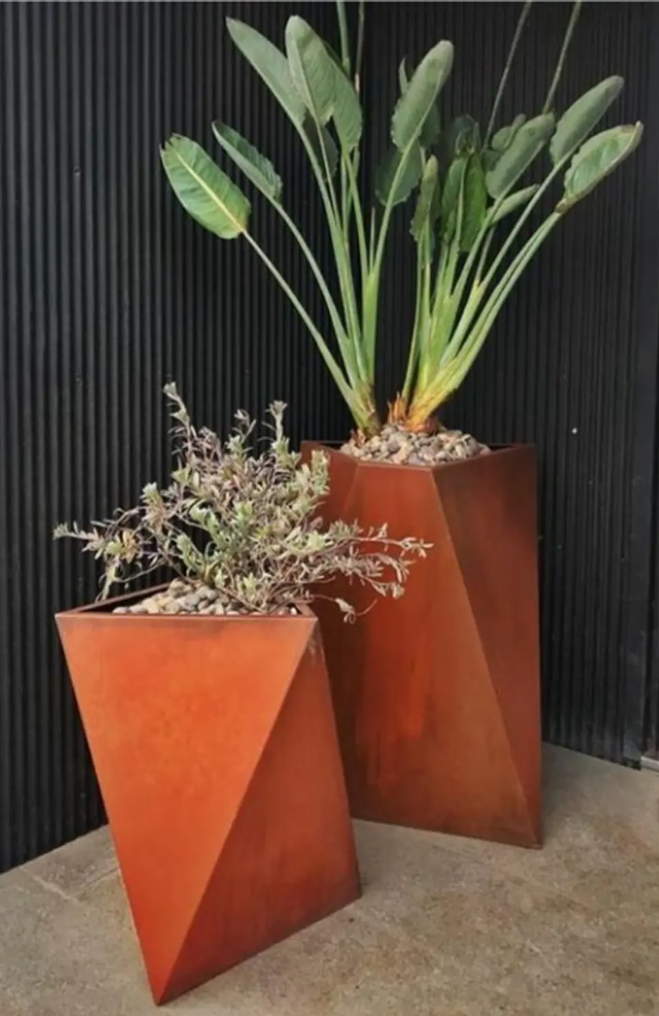Macetero acero corten