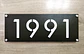 Numero en placa de acero 40x15 Negro - Miniatura 1