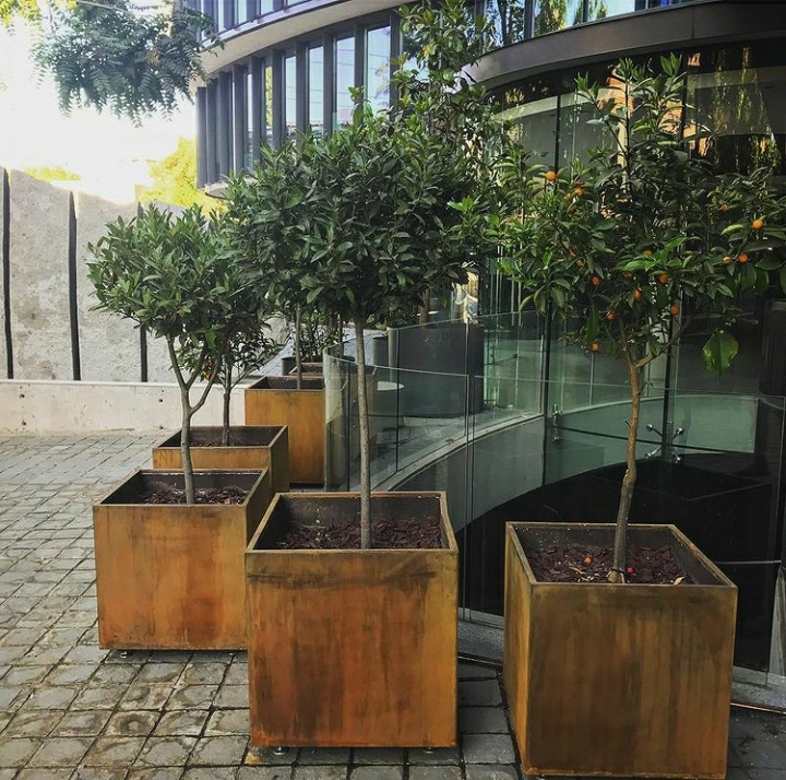 Maceteros acero corten / jardineras acero corten