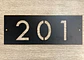 Numero en placa de acero 40x15 Negro - Miniatura 2