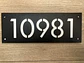 Numero en placa de acero 40x15 Negro - Miniatura 4