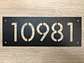 Numero en placa de acero 40x15 Negro - Miniatura 5