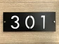 Numero en placa de acero 40x15 Negro - Miniatura 6