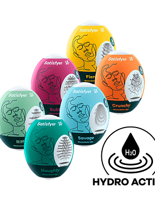 Satisfyer Masturbator Egg 🌟 6 texturas distintas | Sex Shop Black Mask