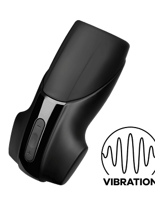 Satisfyer Men Vibration: Masturbador con 14 Programas de Vibración | Black Mask Chile