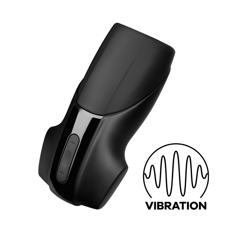 Satisfyer Men Vibration: Masturbador con 14 Programas de Vibración | Black Mask Chile 1