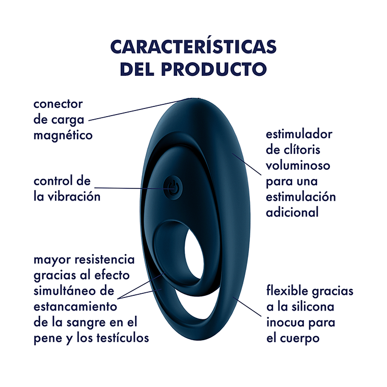 Satisfyer Glorious Duo 💙 Anillo vibrador para parejas | Black Mask 3