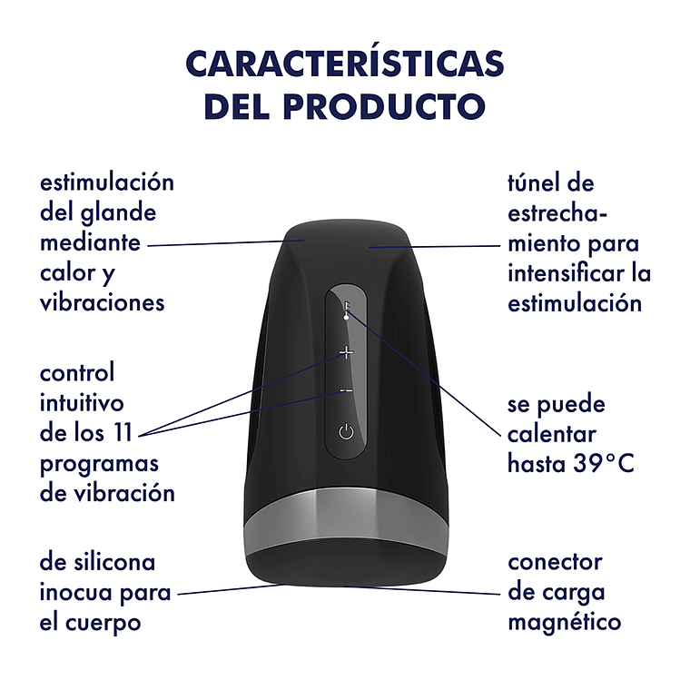 Satisfyer Men Heat Vibration 🔥 Calor + vibración | Sex Shop Black Mask 3