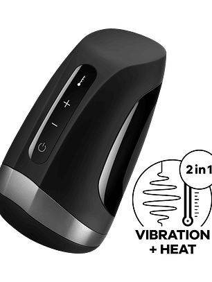 Satisfyer Men Heat Vibration 🔥 Calor + vibración | Sex Shop Black Mask