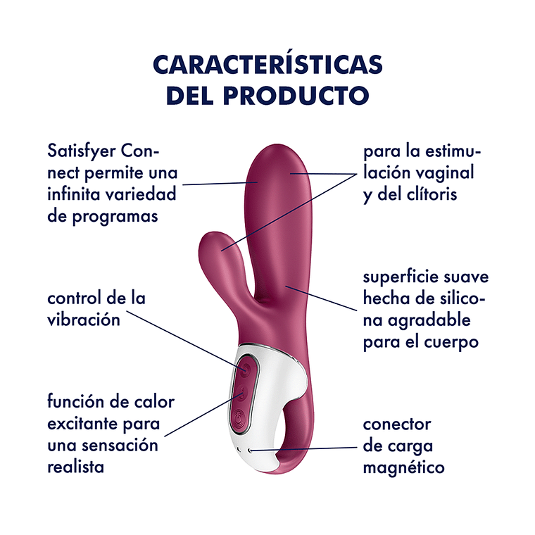 Satisfyer Hot Bunny - Vibrador Compacto con Calentamiento y App 4