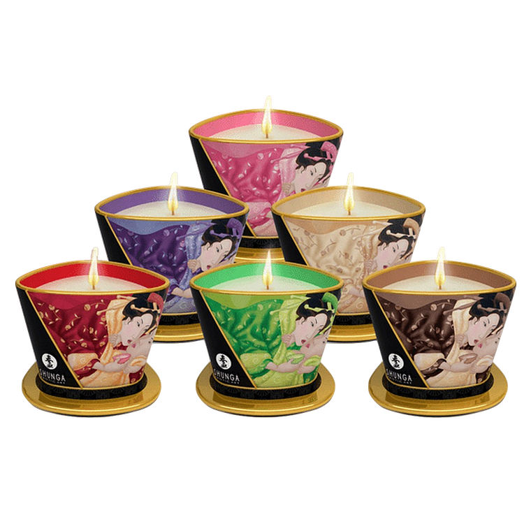 Vela de Masaje Grande Shunga | Ambiente Romántico y Relajante  1