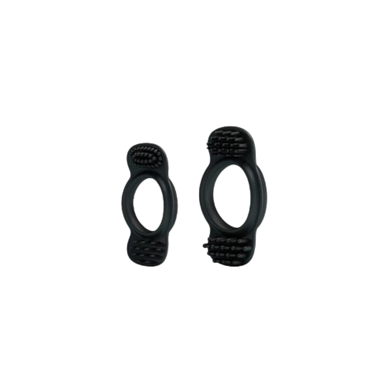 Set de Anillos Ring Duo Negro 1